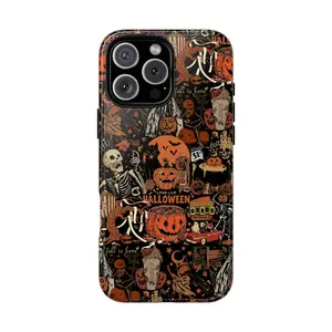 Horror Pumpkin - Halloween Phone Case|   Fall Season|   Cover for iPhone 16 15 14 13 12 SE Max Pro, Gift Rubber Shell