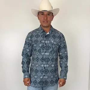 De Rancho TEK Sky Bound Long Sleeve Button Down Shirt