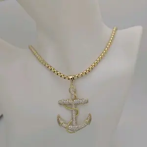 cadena 511 y dije ancla 082 gold plated