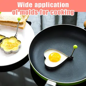 5 Counts Set Fried Egg Rings Molds, Easy Breakfast Solution,Separate Foods in One Pan Kitchen Kitchen Gadgets