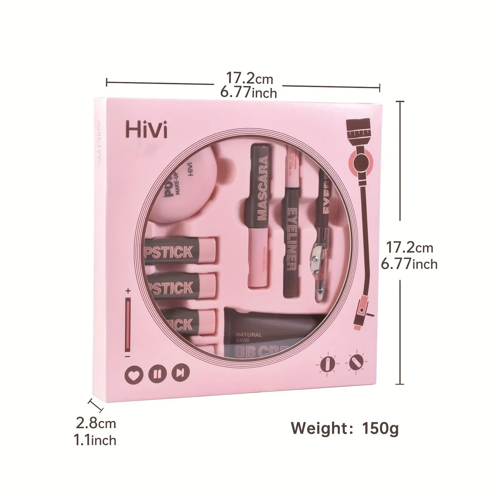 9pcs/Box Makeup Gift Set, Cosmetic Box