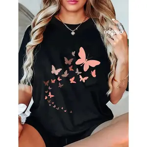 Unisex Flock Of Beautiful Vintage Butterflies T-Shirt Casual Top