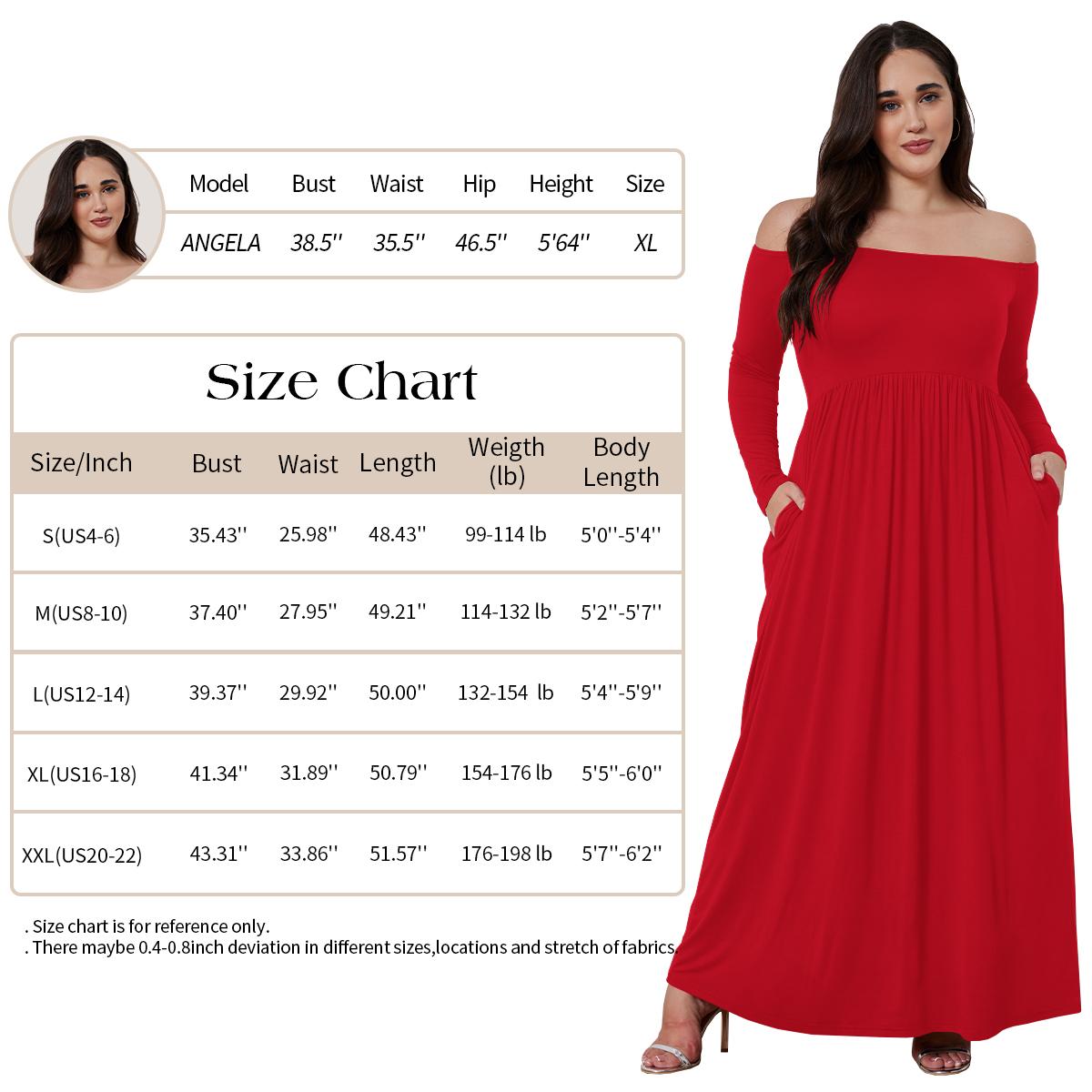 Chicovar Women's Off-Shoulder Spring Maxi Dress – Long/Short Sleeve with Pockets, Easter dress, Perfect for Vacation, Dinner & Semi-Formal Occasions,Fall/Spring/Summer Maxi Dress