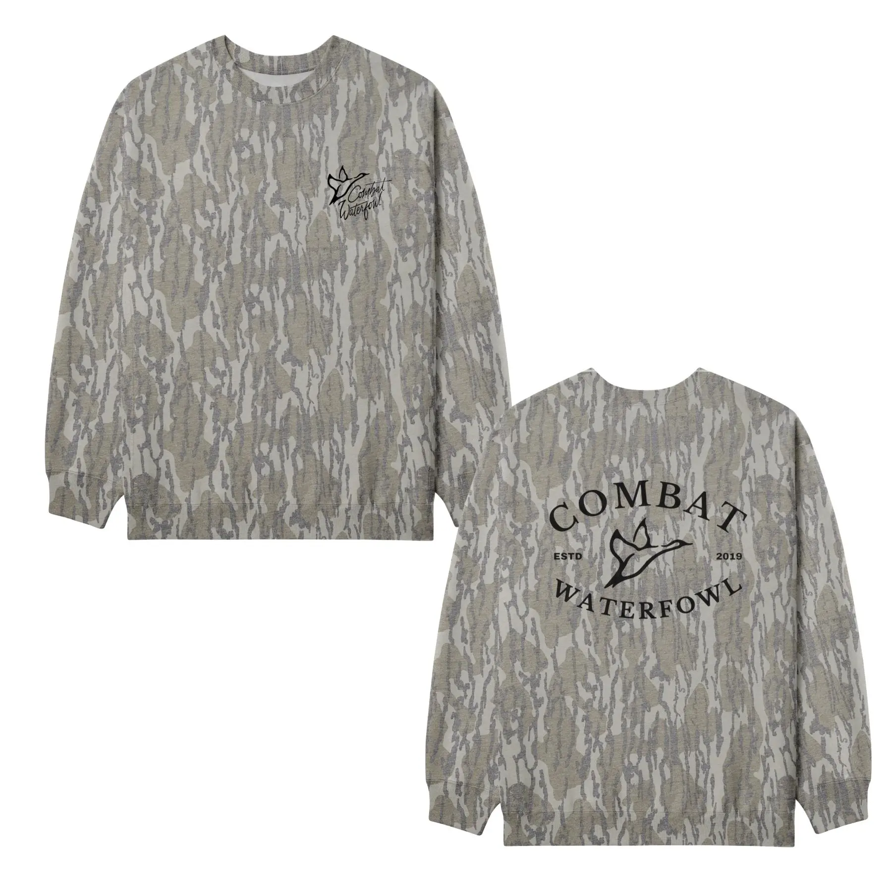 Mossy Oak Combat Waterfowl Bottomland Camo Sweatshirt For Men Women, Mossy Oak Shirt, Casual Streetwear, Gift For Men