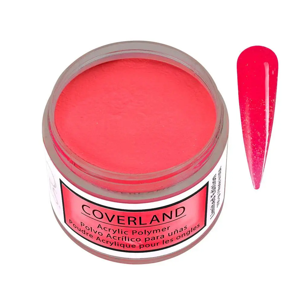 Tones Coverland Neon Coral Acrylic Powder - 1.5oz Nail Tech Supplies, Powder Form, Flexible Bond, Hides Flaws, Moderate Drying Rate, Improves Aesthetic Appearance for Nail Care Decoration, 1.5Oz Nail Art