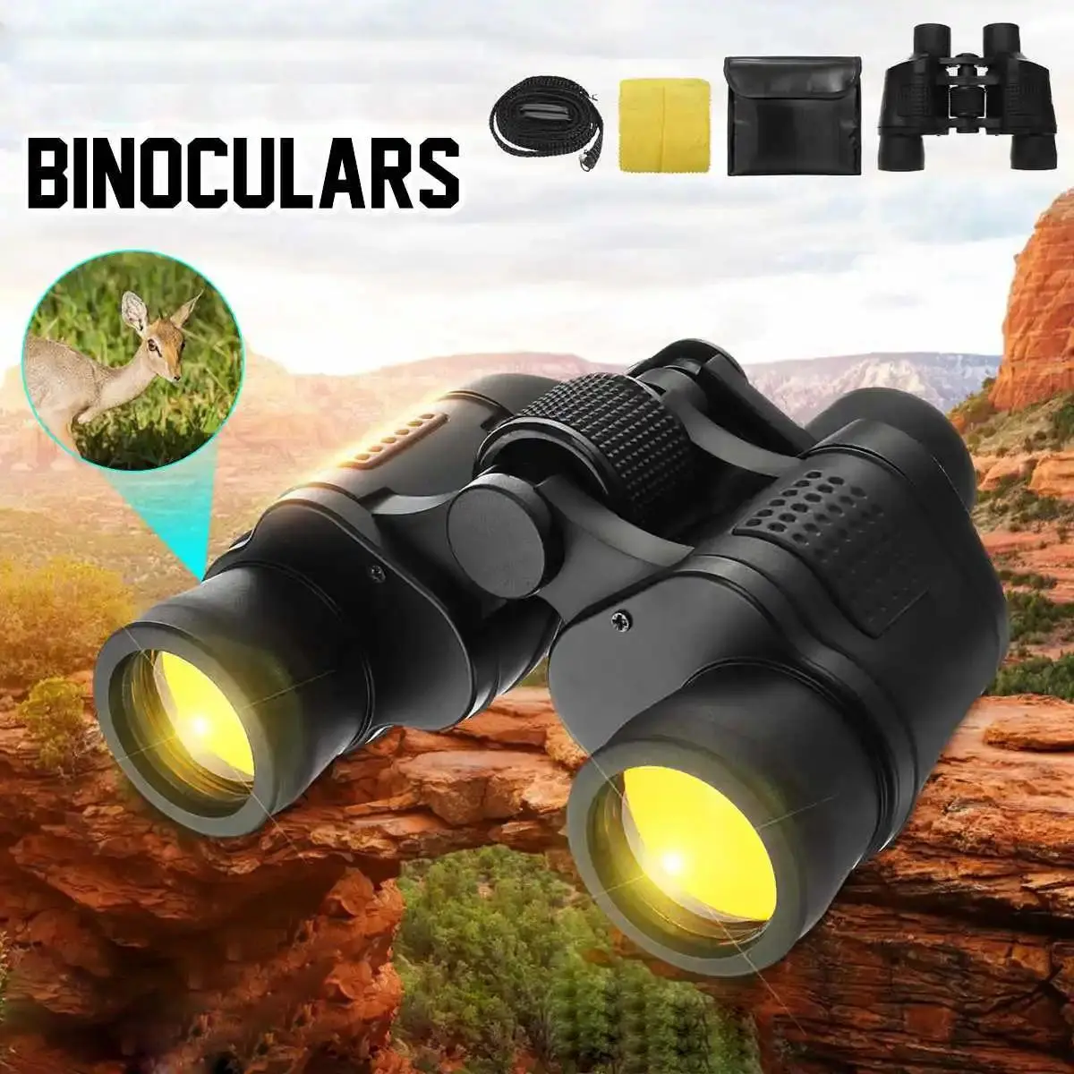 20x50 HD High-Powered Professional Binoculars for Adults, Ideal for Bird Watching, Travel