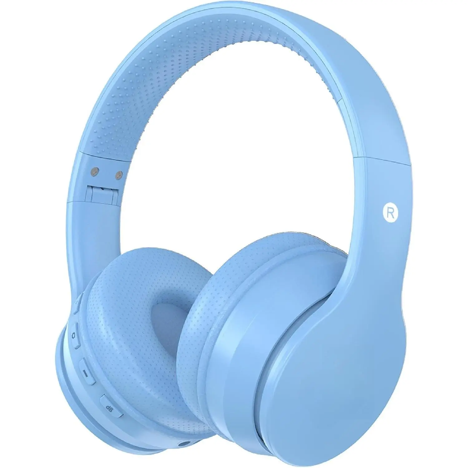 L-HPS017 Kids Over-Ear Bluetooth Headphones, Bluetooth 5.3, 60H Playtime, 85/110dB Volume Limit, Foldable Durable Stereo Headset with Mic, Wired 3.5mm AUX, Adjustable for Android Devices & Children (Blue)