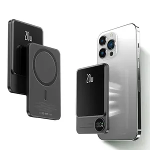 10000mAh Power Banck Portable Wireless Power Bank for Music Festival, 22.5W Magnetic Fast Charging Mobile Charger, Digital Display 5000mAh Power Bank, Phone Accessories