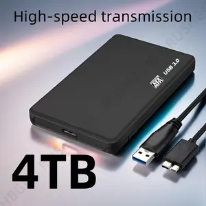 4TB Portable External Hard Disk HDD, 4TB Large Capacity USB 3.0 Portable Hard Disk HDD, Suitable For All Kinds Of Laptop Office, Students, Professionals, Support File/video/music Storage Expansion Backup.