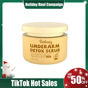 Berlaney Oat Body Scrub and Armpit Detox Scrub Underarm Scrub with Peppermint, Aloe Vera and Walnut Shell Powder, Removing Odor Body Care Cleanser#TikTokShopHolidayHaul