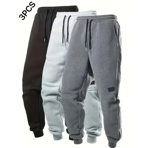 Three-Pack Kids' Casual Sports Long Pants for Outdoor Running, Knit Sweatpants, Perfect for Outdoor
