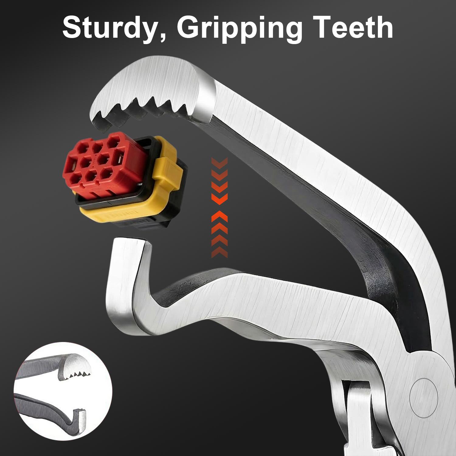 Automotive Electrical Disconnect Pliers Kit, Auto Repair Plier, Connector Separator 60 ° Pliers, Hose Clamp Plier, Car Trim Clip Removal Pliers, Plug Release Tool and Wire Terminal Removal, Heavy Duty Auto Repair Tools, Easy Grip & Removal