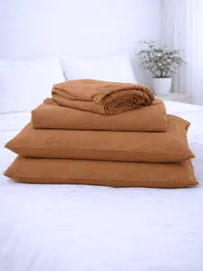 Cinnamon Brown 100% Flax Linen Sheet Set