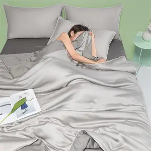 Cool Touch Quilted Blanket, Quick Cooling Design, Lightweight Breathable Fabric, Ideal for Hot Sleepers & Night Sweats, Comfortable Sleeping, Skin Friendly Blanket