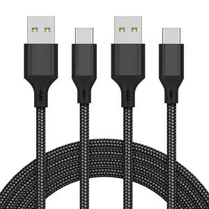 MENEEA Charger Charging Cable for PS5 Controller,for Xbox Series X,for Xbox Series S,for Nintendo Switch Controller,2 Pack 10FT Replacement USB C Cord Nylon Braided Type-C Ports Accessories Kit,Black… Connector Console Handy Plug