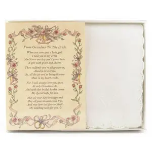 Personalized From Grandma to the Bride Wedding Handkerchief