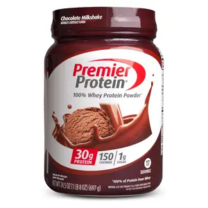 Premier Protein 100% Whey Protein Powder Chocolate Milkshake 30g Protein 24.5 oz 1.8 lb Soy Free Dietary Healthcare Fitness Supplement Nutrition