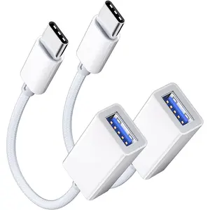 USB C to USB 3.0 Adapter [2 Pack], USB C Male to USB Female OTG  Thunderbolt3 to USB Adapter Compatible with MacBook Pro/Air,  16 Pro Max/16 Plus/16/15, Galaxy S24/S23/S22/S21