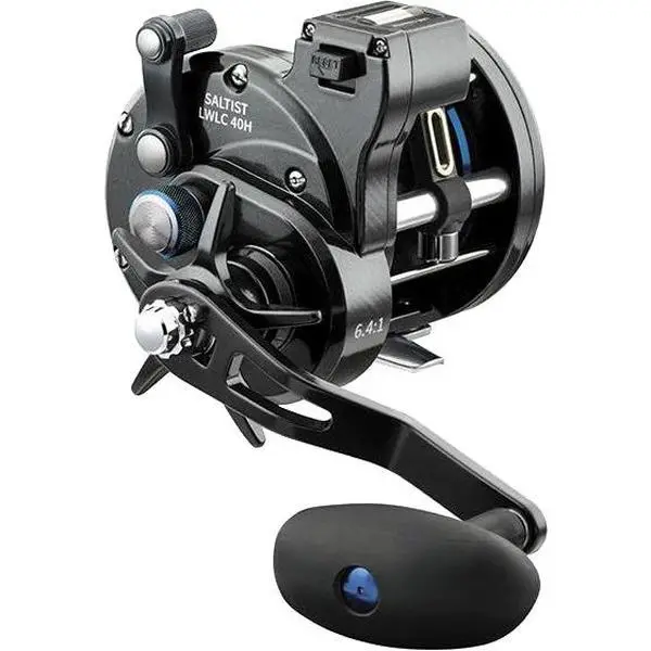 Daiwa Saltist Levelwind Line Counter Conventional Fishing Reel Set - Saltwater Casting Reels with Aluminum Frame, Machined Spool, Adjustable Ultimate UTD Drag, 4 Sizes, Rod Holder Fit