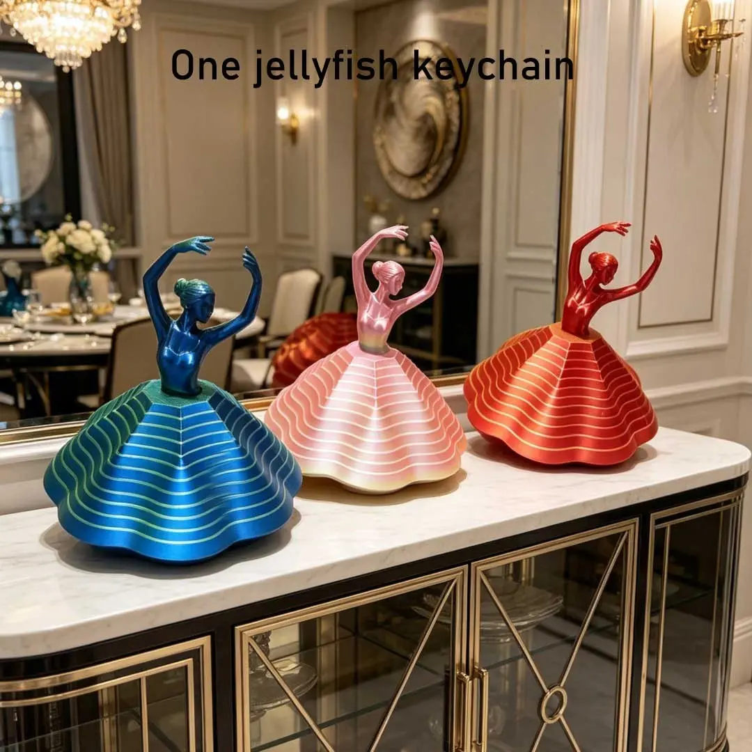 Creative 3D Printed Ballet Girl Desk Ornament, Luxury Home Decor, Stress Relief Gift, New Design for Office Table, Unique Desktop Decoration