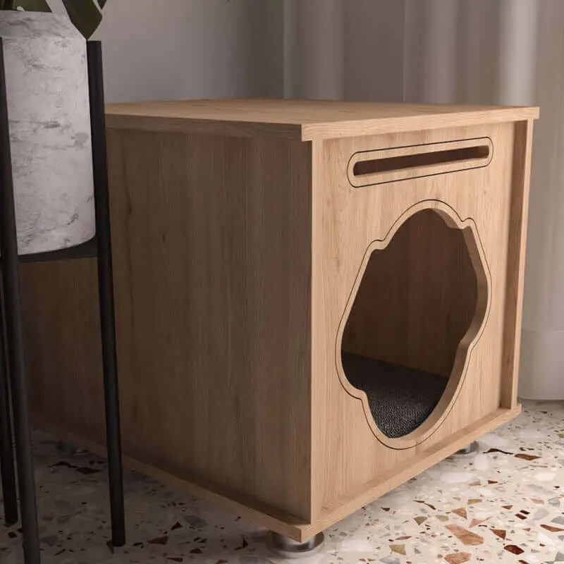 Luxury Foxie Modern Dog House w/ Bed Mattress