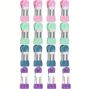 Chip clips, bag clips, food clips, food packaging clips with scratch-resistant vinyl-coated ends, heavy-duty metal food clips for food, kitchen clips for bagged food, clips for photo folder clips