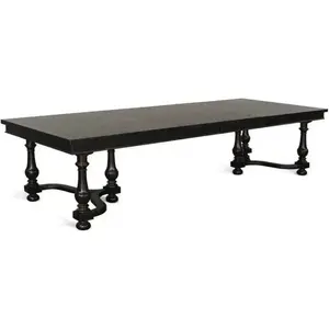 Large Black Extendable Dining Table Seats 10