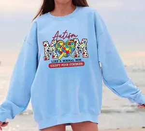 Glitter Autism Mom Sweatshirt, Autism Awareness Coquette Sweatshirt, Autism Heart Sweatshirt, Autism Mama Sweatshirt, Autism Advocate Sweatshirt