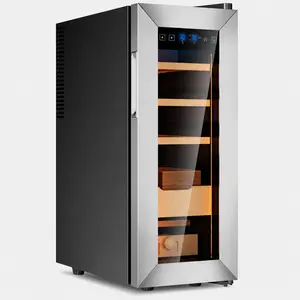 KingChii Upgrade 35L -70L Temperature & Humidity Control Cabinet, Built-in Humidification stem with Spanish Cedar Wood Shelves & Drawer Hygrometer Father's Day Gifts For Men