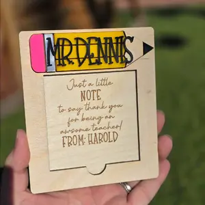 Wooden Sticky Note Holder, Teacher's gifts, Teacher Appreciation Gifts
