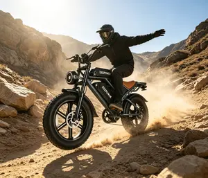 【Deepower 】Electric  Bike  | Peak Power 1500W  |  30MPH Top Speed |  48V 35AH Removable Battery |  120 Miles Range |  Full Suspension | 20" Fat Tires for All-Terrain |  LED Headlights |  UL Certified| FAT Tire|LED Headlights|Easy to Maneuver for Daily Use