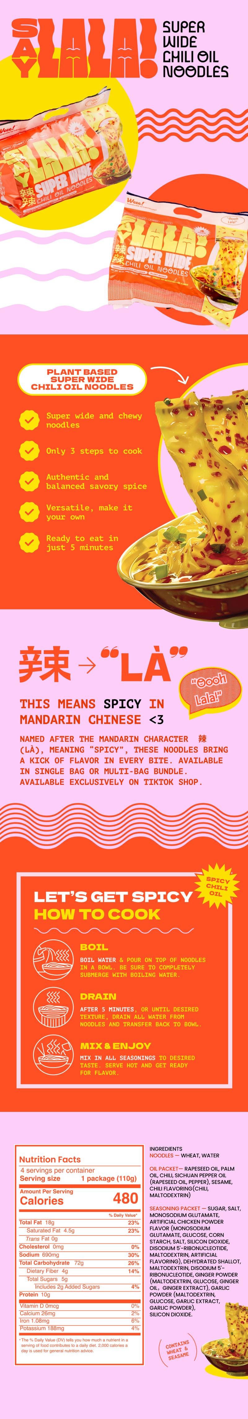 SAYLALA Super Wide Chili Oil Noodles (2 bags), Samyang Buldak Carbonara (1 bag), Ottogi Cheese Ramen (1 bag) | Instant Ramen Noodles SAYLALA Super Wide Chili Oil Noodles (2 bags), Samyang Buldak Carbonara (1 bag), Ottogi Cheese Ramen (1 bag) | Instant Ramen Noodles