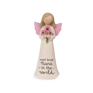 Warm Hugs Most Loved Nana in the World Angel Figurine 5"