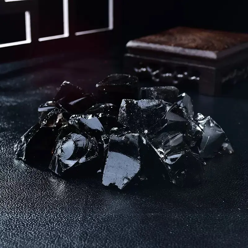 Natural Crystal Gem Mining Bucket, Rough Natural Black Obsidian, large size (1-2in): Choose How Many Pieces, HQ 'A' Grade Raw Crystals, in bags, Incense Stone, Meditation Stone, EMF Protection