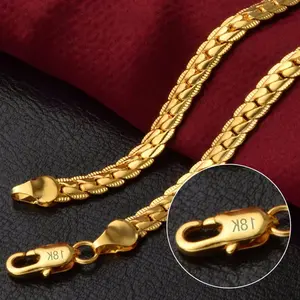 Gold Tone Rope Chain Necklace for Men & Women | Fashion Jewelry Chain