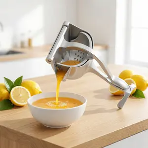 High-capacity manual citrus juicer with a high juice yield; manual press design suitable for various citrus fruits; comfortable grip and drip-proof outlet—ideal for home kitchen use.