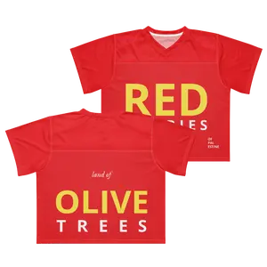 Red Poppies Boxy football jersey