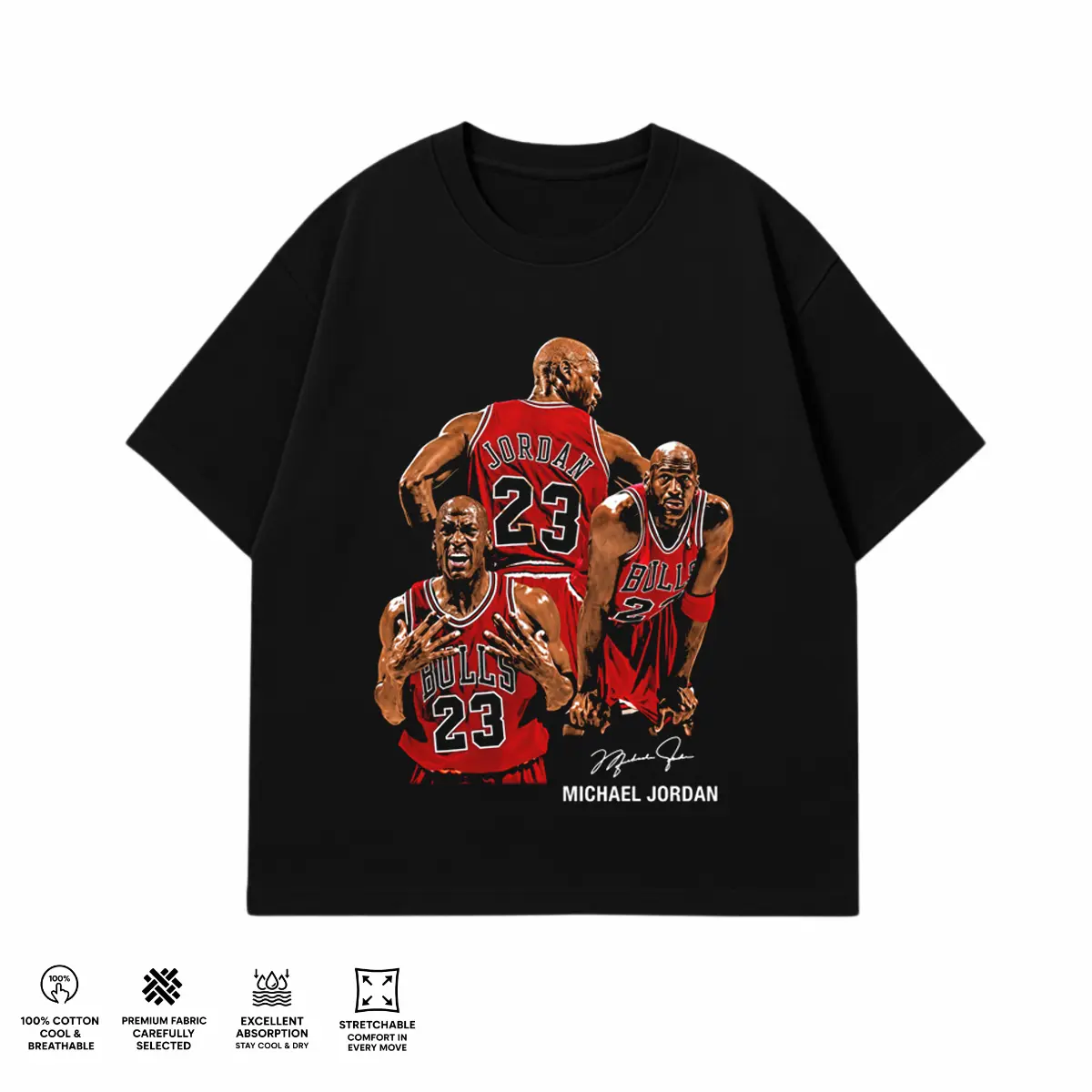 Jordan 23 Shirt, Michael Jordan Vintage Basketball Tee, Retro Bulls Graphic Pepper Shirt