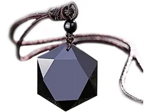 Black Obsidian Emf Protection Star of David Hexagram Powerful EMF Protection Necklace