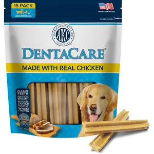 AMERICAN KENNEL CLUB Dentacare Smoked Flavor Dog Treats, Good for Dog Dental Health, for Large Dog Breeds, 15 Count