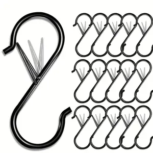6/10/17 Piece S-Type Hooks for Hanging Plants, 3.55 Inches, Durable and Multi-Functional, Ideal for Kitchen, Closet, Planters, Towels, Bags, Storage Hooks
