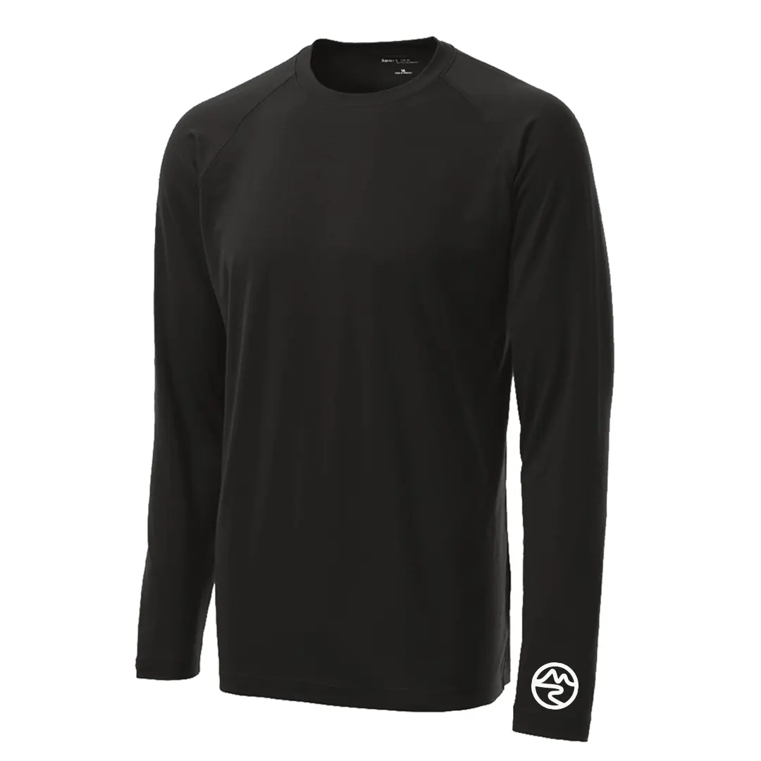 Base Layer Long-Sleeve Shirt | Black | Spandex Jersey | Mtn Flo