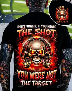Chaosmoda Generation X Don't Worry If You Heard The Shot You Were Not The Target Custom Year Skull T-shirt