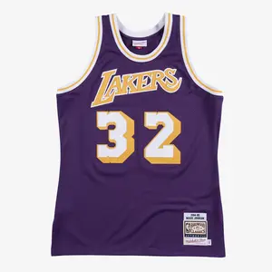 Magic Johnson Los Angeles Lakers 1984-85 Purple Authentic Jersey