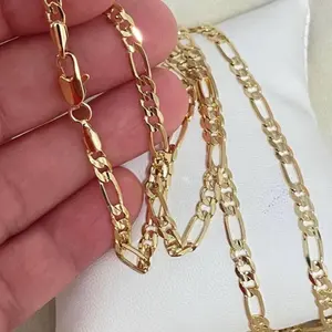 18k Gold Plated Figaro Necklace