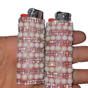 Pink Planes Bling Lighters + Pink Planes Diamond Case + Crystal Rhinestones Luxury Accessory 2 Pack Creative and Cute Lighter Set - With Matching Case bic pocket
