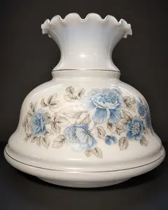 Blue Peonies Floral Crown Student Lamp Shade | 10" Fitter | SKU 36913