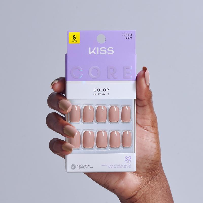 KISS CORE Color Press On Glue Nails - Embullience
