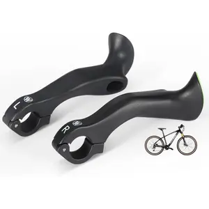 B-Long Handle Ergonomic Bike Bar Ends Handlebar Extensions Comfortable Grip for Cycling Mountain Bike Accessories