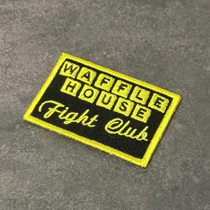 Waffle House Fight Club Funny Morale Patch 2” X 3” Hook & Loop Back for Hats Jackets Tactical Vests Plate Carriers EDC Gear & Humor Patch Collectors